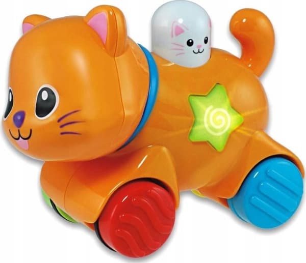 Smily Play Push &amp; Go Husdjur Orange Katt (000734)
