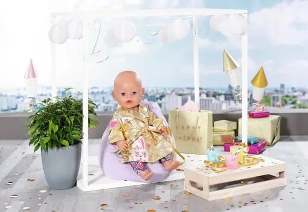 DUKKETILBEHØR - BB HAPPY BIRTHDAY KÅPE 43 CM