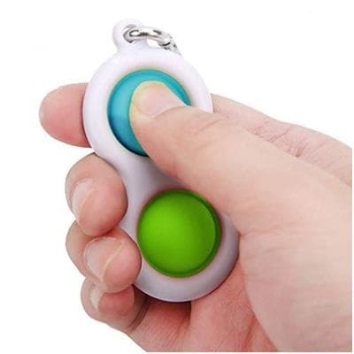 fidget toys Simple Dimple Pop It Fidget Toy med nyckelring- Slumpmässig färg 5-pack