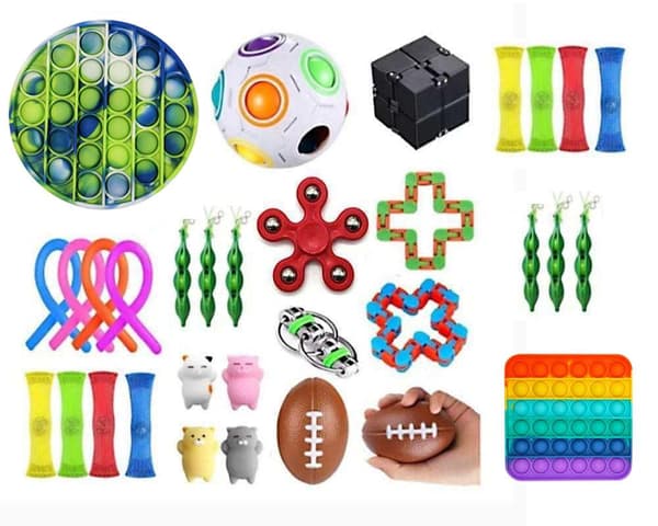 32 stk Fidget Pop it Toys Set-pakke for barn og voksne
