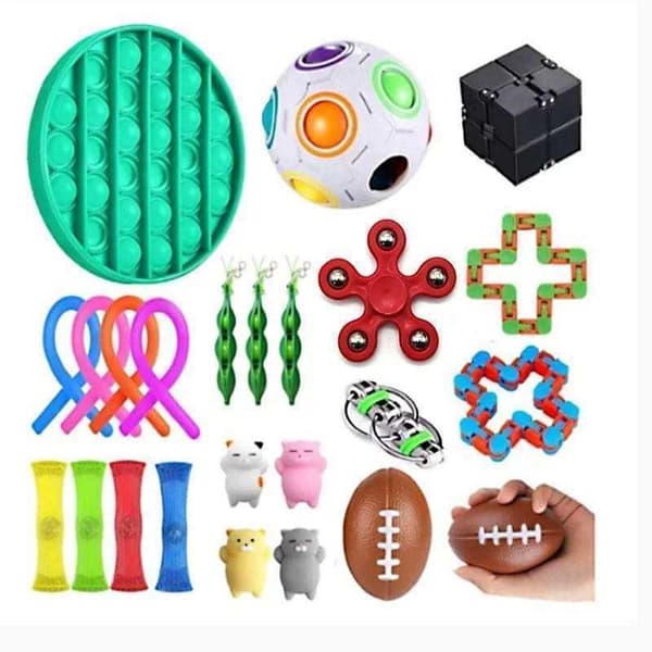 PRO 54 stk Fidget Pop it legetøjspakke til børn og voksne