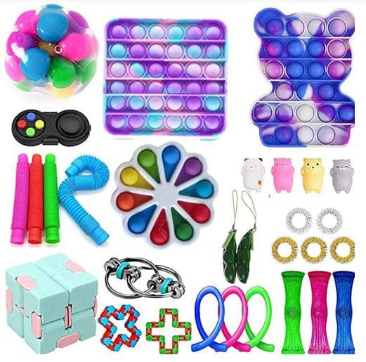 PRO 54 st. Fidget Pop it Toys Set pack för barn och vuxna