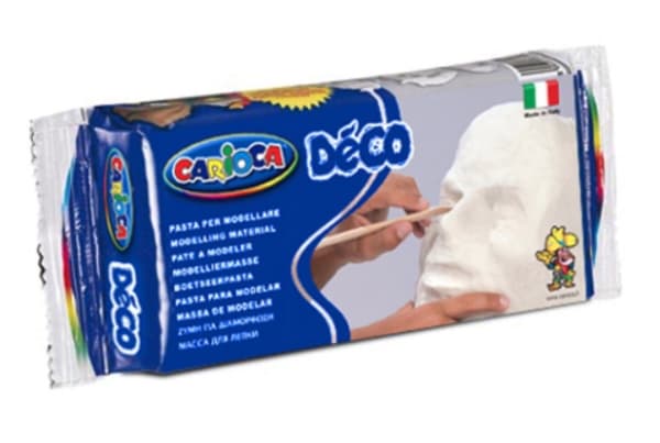 Carioca 30996/31, Modelleringslera, vit, 500 g, 340 mm, 240 mm, 150 mm