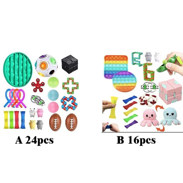 Fidget Toy / Pop It / Simple Dimple 16-Pack / 24-Pack