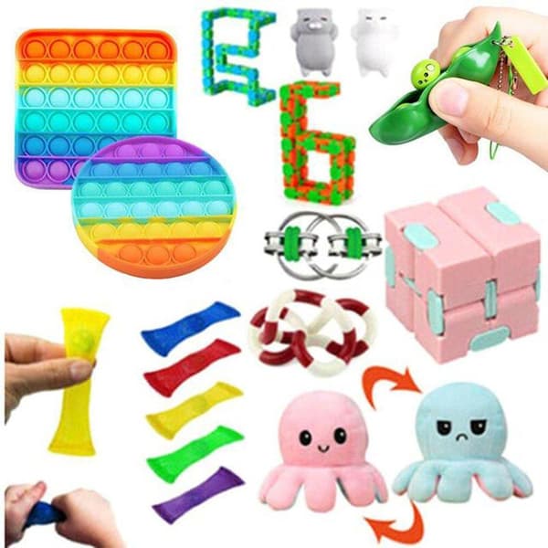 Effektfulla 16-Pack, 24-Pack Fidget Toy Pop It Simple Dimple 16-Pack