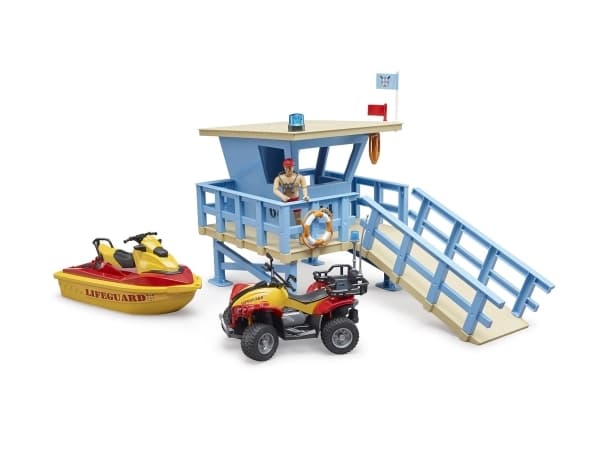 BRUDER 62780, Badevakt-stasjon, Lifeguard, 4 år, Flerfarget, Akrylonitril-butadien-styren (ABS)