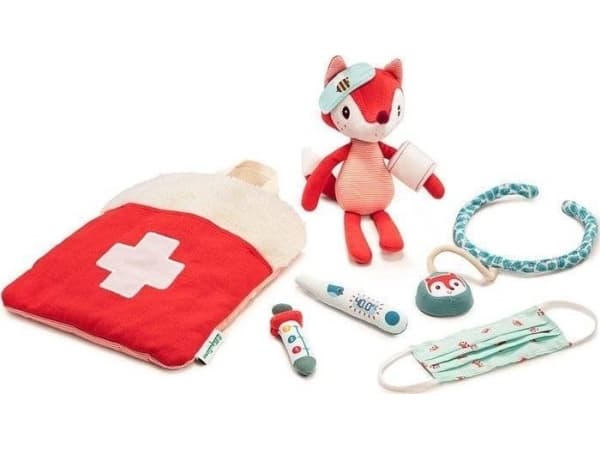 Lilliputiens LILLIPUTIENS Doctor's bag with a cuddly toy and 6 accessories Alice's fox 18 m +