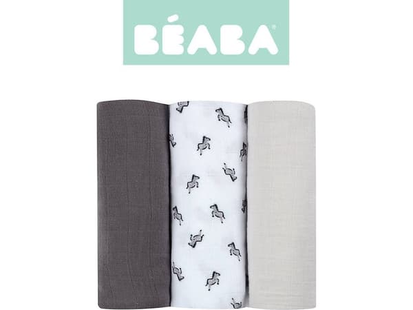 BEABA COTTON 3 PCS. DIAPER SET, SAVANNAH