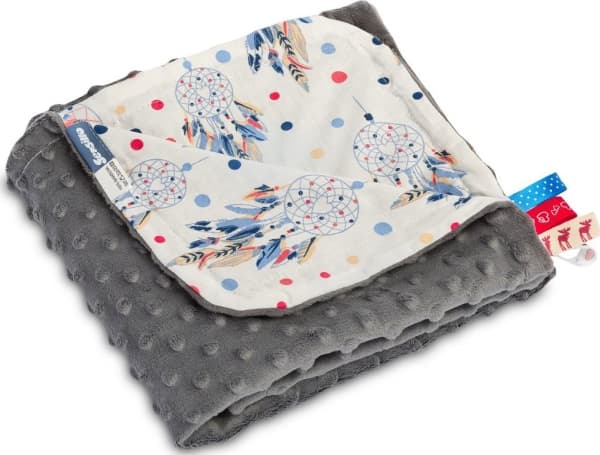 Sensillo MINKY BLANKET 75x100 DREAM CATCHERS GRAPHITE 4307/4216