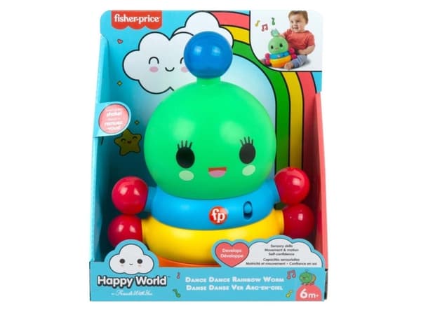 Fisher Price FWY Bop & Wobble Rainbow Worm