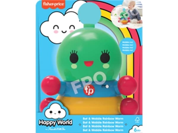 Fisher Price FWY Bop & Wobble Rainbow Worm