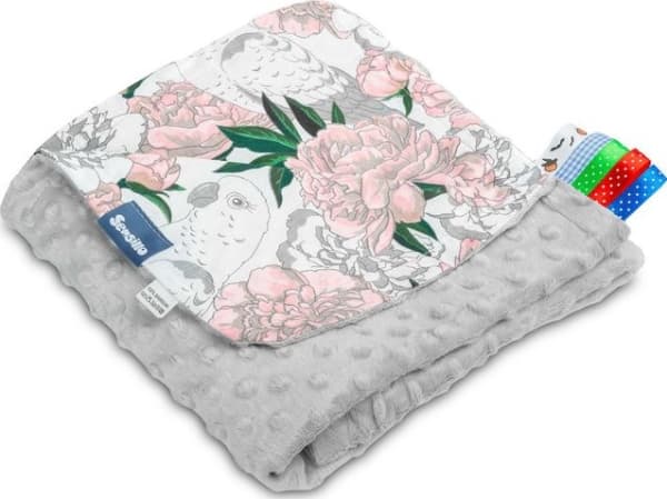 Sensillo Minky blanket 75x100 gray Sensillo flowers