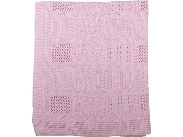 KITIKATE Kitikate, vevd teppe i økologisk bomull, 75x75 cm, Ramme, Rosa