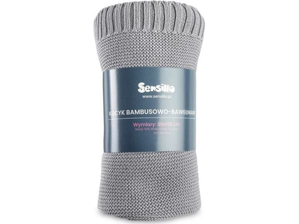 Sensillo BAMBUS-BOMULLSTEP 80X100 CM GRÅ