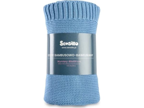 Sensillo BAMBUS OG BOMULLSTEPP 80X100 CM BLÅ