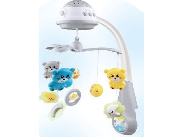 BABY MIX 35604/35728 Plastic carousel with projector-gray