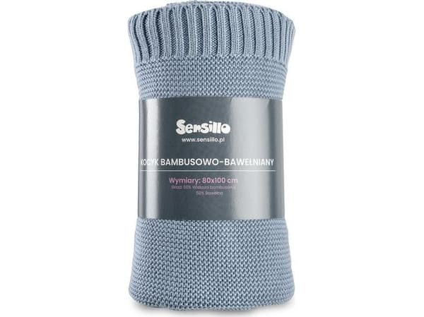 Sensillo BAMBU-BOMULLSTEPP 80X100 CM JEANS