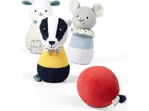BABY ONO-1437-EDUCATIONAL-TOY-PLUSH BADGER BOWLING EDMUND FRIENDS
