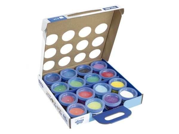 Milan 913316SC, Modelleringsleire, Flerfarget, Barn, 16 stykker, Plastpotte, 16 farger