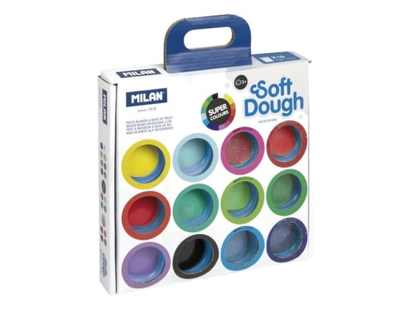 Milan 913316SC, Modelleringsleire, Flerfarget, Barn, 16 stykker, Plastpotte, 16 farger