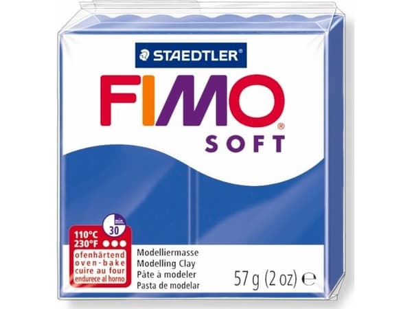 Staedtler FIMO soft, Modelleringsleire, Blå, 110 °C, 30 min, 56 g, 55 mm