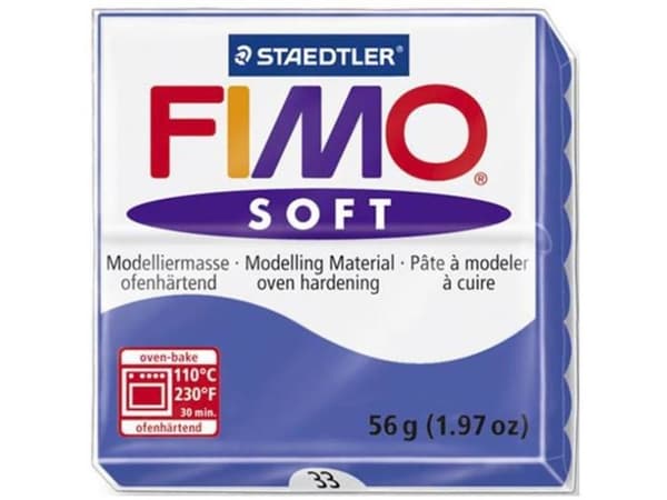 Staedtler FIMO soft, Modelleringsleire, Blå, 110 °C, 30 min, 56 g, 55 mm