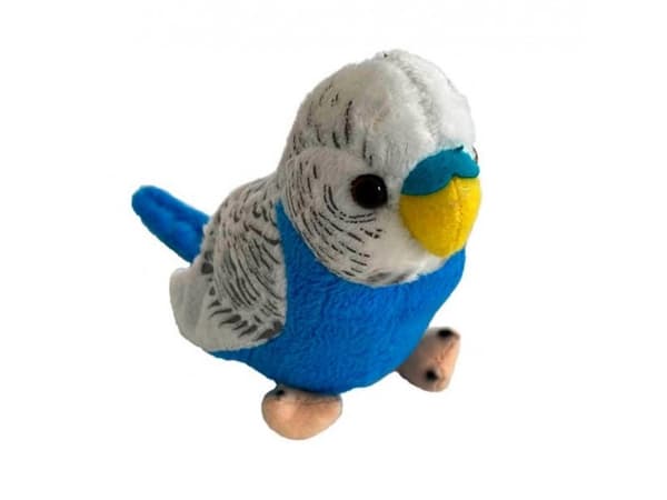 Beppe Aaltoileva papukaija maskotti valkoinen ja sininen 13 cm