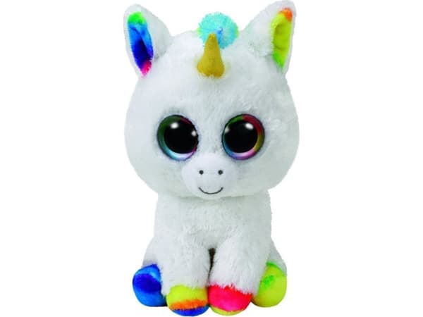 Meteor Mascot TY Beanie Boos - Vit Enhörning Pixy 15cm (36852)