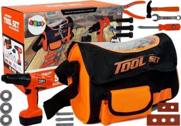 LEANToys DIY Kit In Shoulder Bag Tools Battery Drill