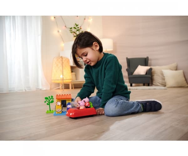 BIG -Bloxx PP Family Car, Bil och garage, Peppa Pig, 1,6 År, Multifärg, Plast