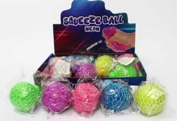 Hipo Squeeze ball neon pearl 6cm 620723 p12 mix pris for 1 stk
