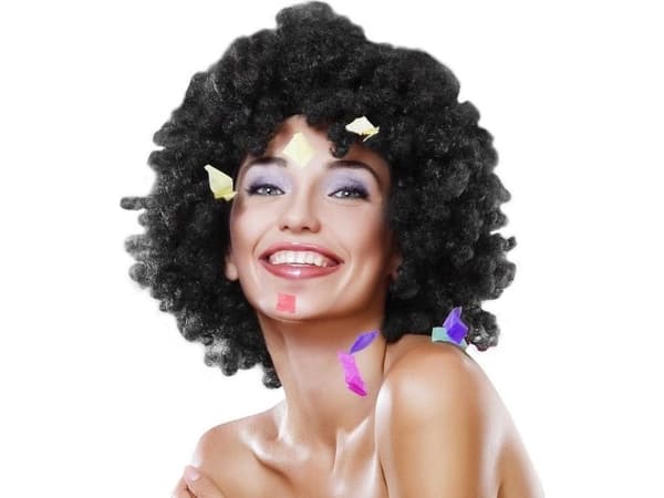 GoDan mega afro peruk svart - 1 del universal