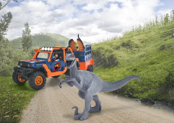 Dino Befälhavare Lekset med Bil och Figurer Dickie Toys