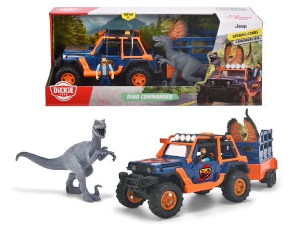 Dino Befälhavare Lekset med Bil och Figurer Dickie Toys