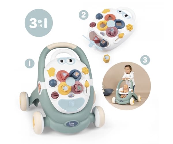 SMOBY Little Walker 3in1 Pusher interaktiiviset rattaat