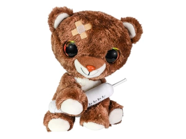 Lumo Stars Get Well Brown Bear with syringe plush