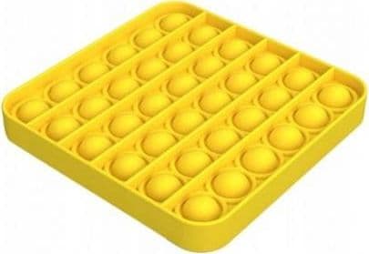 Magic POP PELI SENSORY TOY POP IT PUSH BUBBLE SQUARE KELTAINEN standardi