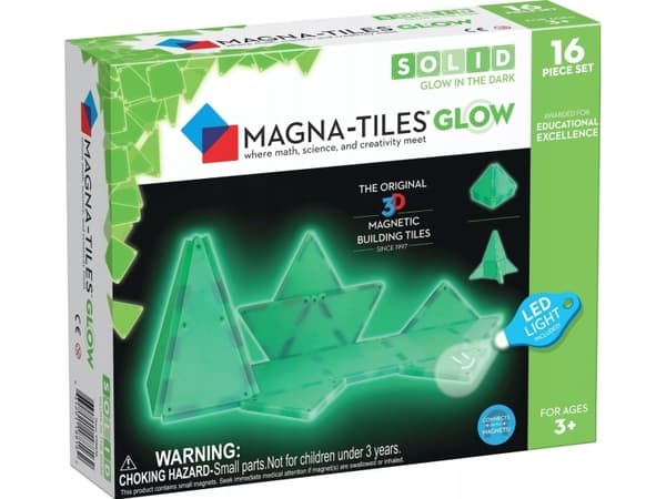 MAGNA-TILES Magnetisk og lys konstruktør, 16 det.