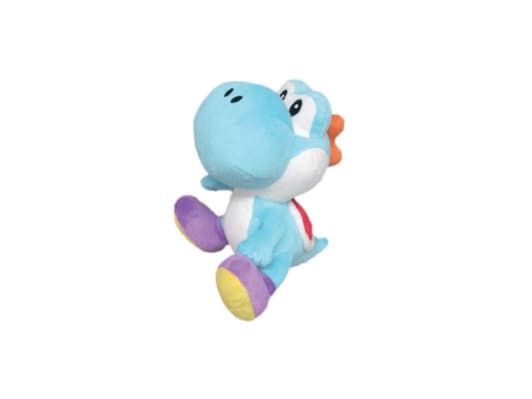 Nintendo Yoshi, Dinosaurie, Blå, Vit, Plysch, Super Mario, Dinosaurie