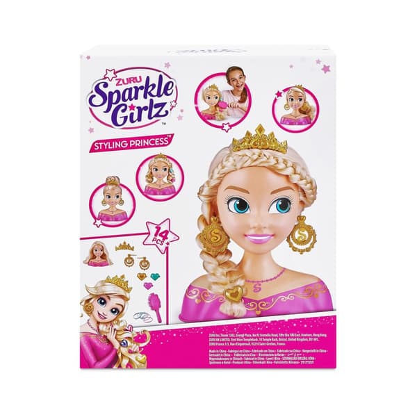 Sparkle Girlz Styling Princess Frisyrhuvud 14 delar