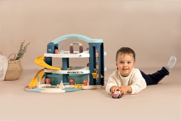Smoby Liten Maxi Garage Bil Vroom Planet (140203)
