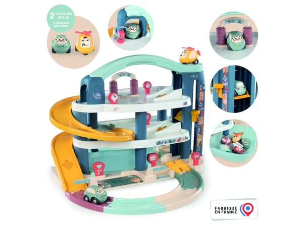 Smoby Liten Maxi Garage Bil Vroom Planet (140203)