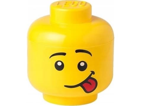 Room Copenhagen LEGO Storage Head "Silly", large, storage box (yellow)
