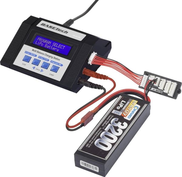 Basetech-monitoimilaturi 100 V, 240 V, 12 V 10 A Lyijy, NiMH, NiCd, Li-poly, Li-ion, LiHV, Lyijy-kalsium