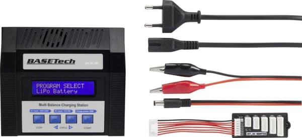 Basetech-monitoimilaturi 100 V, 240 V, 12 V 10 A Lyijy, NiMH, NiCd, Li-poly, Li-ion, LiHV, Lyijy-kalsium