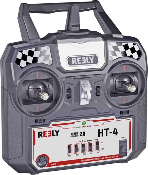 Reely HT-4 RC håndholdt sender 2,4 GHz Antal kanaler: 4 Inkl. modtager