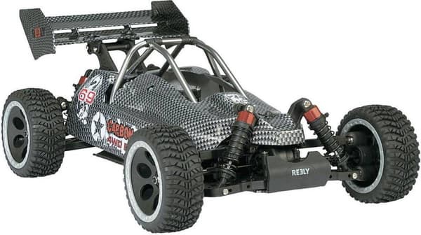 Reely 1:10 Buggy Täydelliset pyörät Fighter Gatdesign Musta 2 kpl