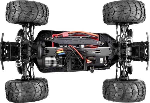 Reely Cimera Black Brushless 1:10 RC Car Electric Monster Truck 4WD 100% RTR 2,4 GHz Inkl. batteri og oplader