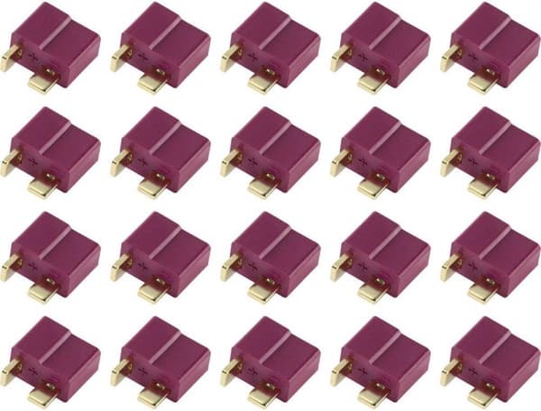 Reely 1399715 Batteripakke fatning T-stik system Forgyldt 20 stk.