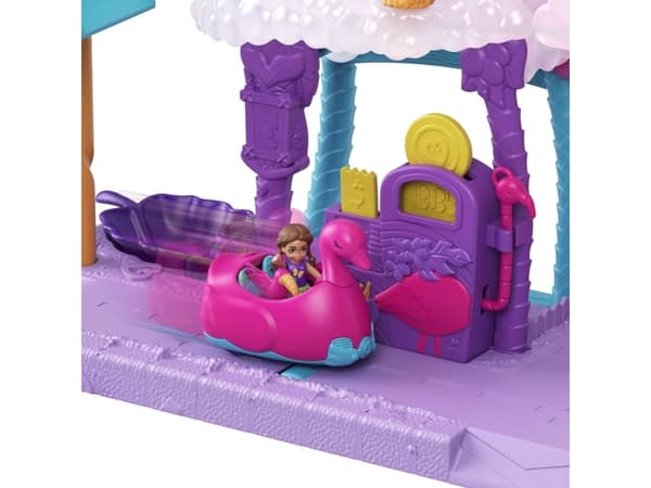 Polly Pocket POLLYVILLE FLAMINGO FUN CAR WASH Playset, Action/ Eventyr, 4 år, Flerfarget, Plast